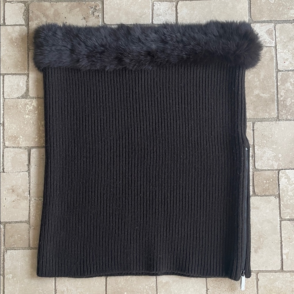 W by Worth Off-Shoulder Tube Top Sweater + Eternity Scarf + Skirt
